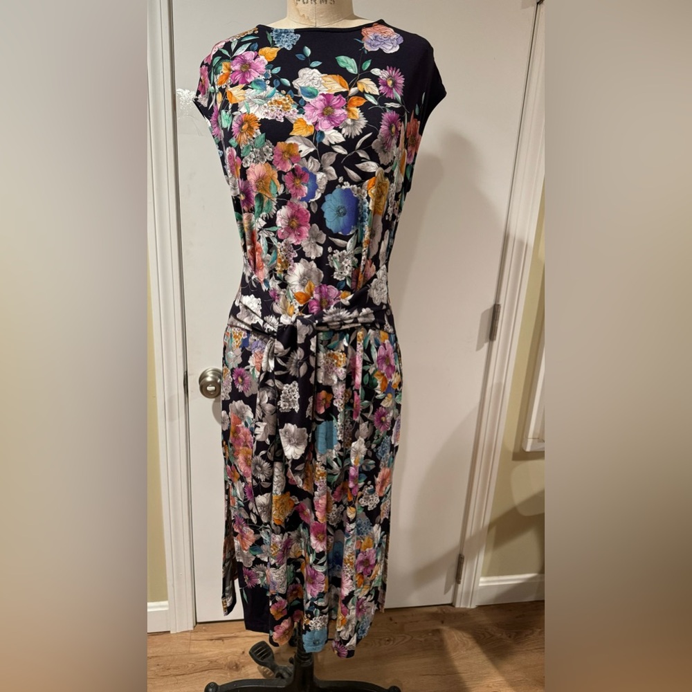 JOHNNY WAS Fall Dance Tie Front Knit Dress
Size PS